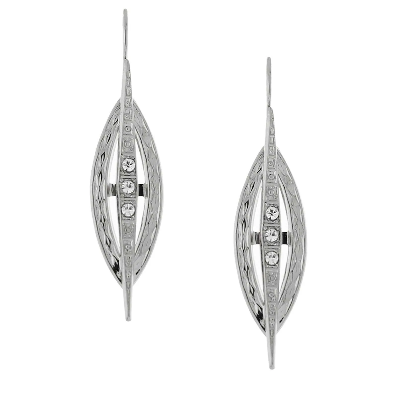 1928 Jewelry LuxeDeco Multi Crystal Drop Earrings