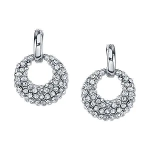 1928 Jewelry Pave Crystal Mini Open Hoop Earrings