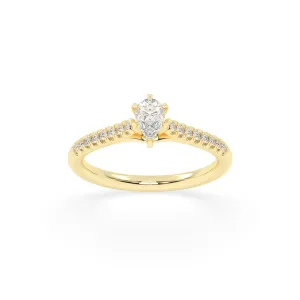 50 Cents Timeless Spark Diamond Gold Ring