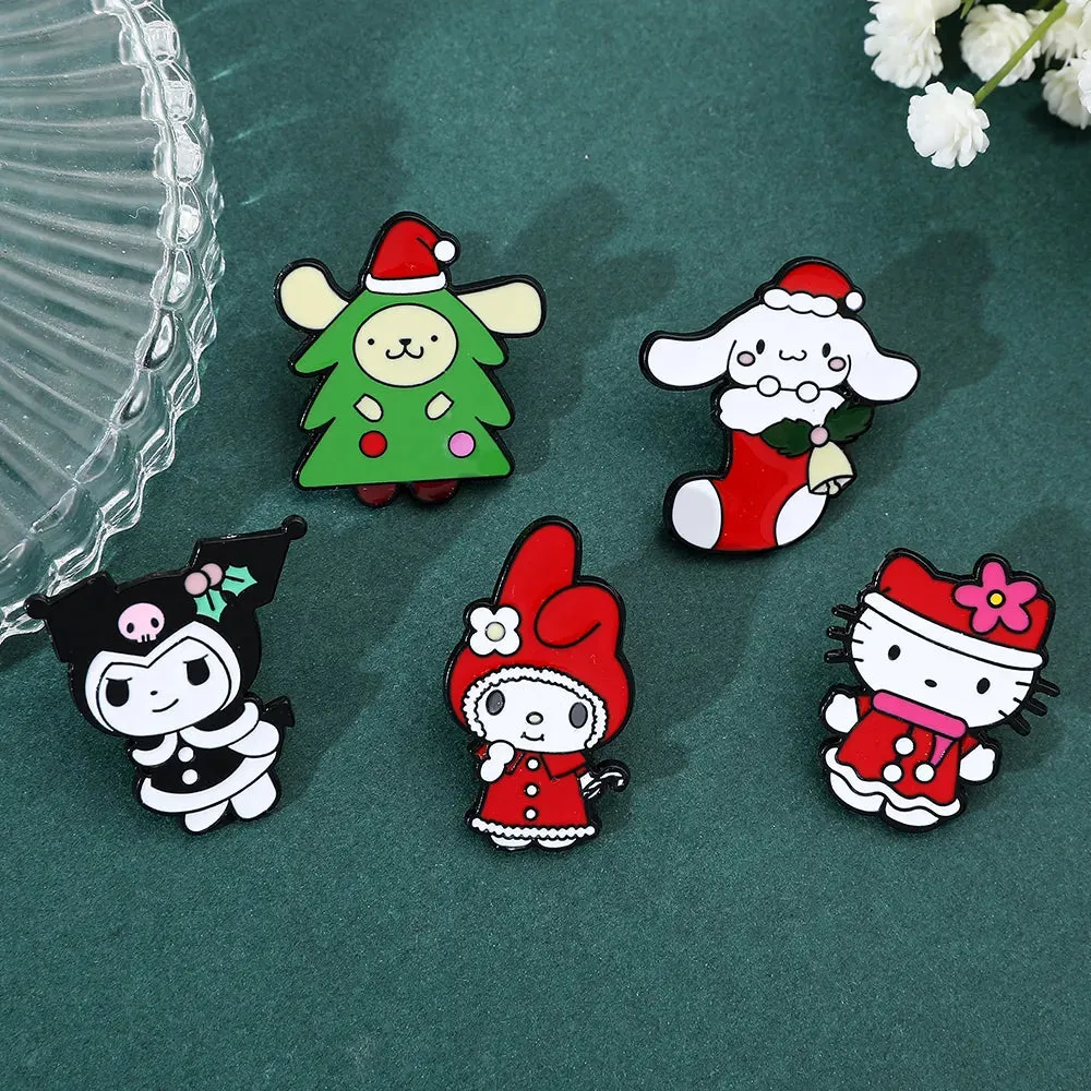 A Very Kawaii Xmas Enamel Pin Set