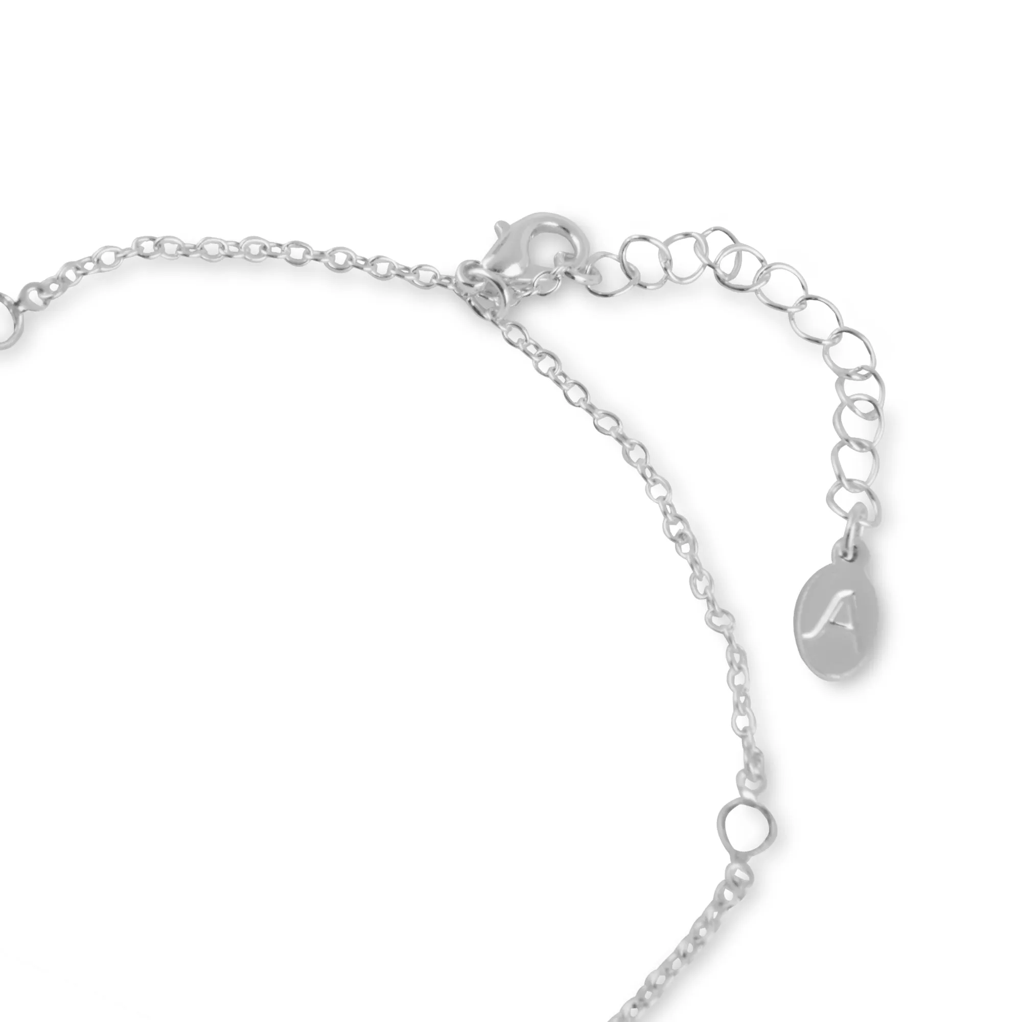 Accessorize London Women's Silver Sparkle And Disc Anklets Set Of Two