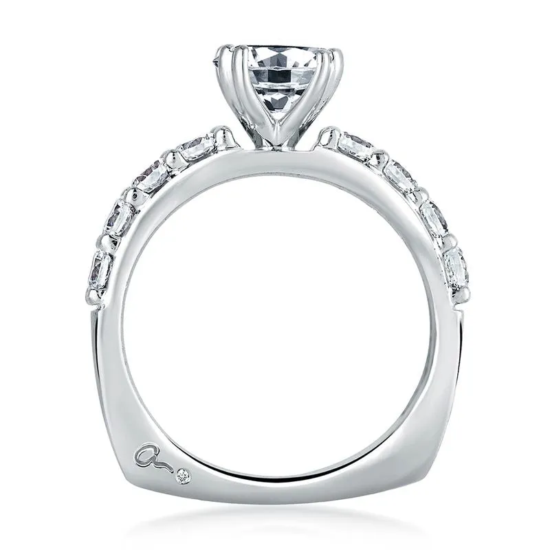 A.Jaffe Engagement Rings Timeless Classic Shared Prong Engagement Ring MES078/80