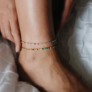 Alila Dainty Colourful Beaded Anklet