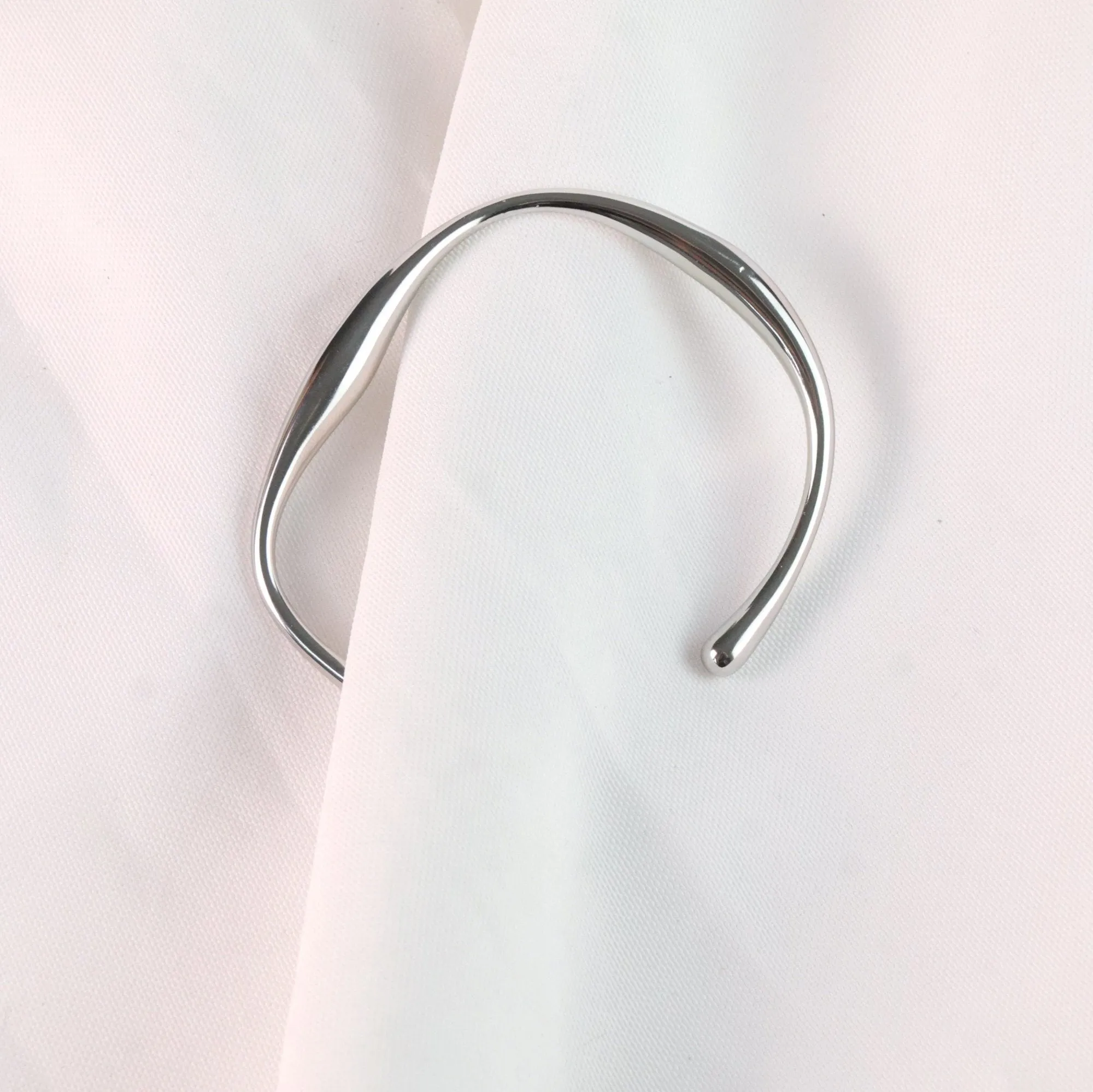 Blake | Stainless Steel 18K Gold Plated or Silver Asymmetrical Cuff Bangle