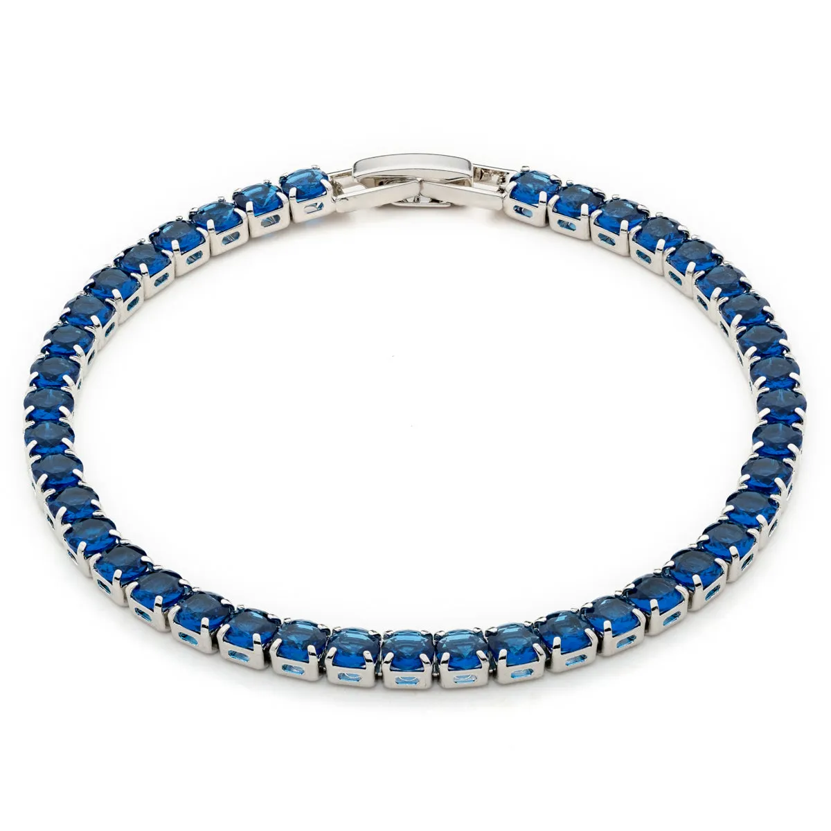 Blue Round Zirconia Tennis Bracelet