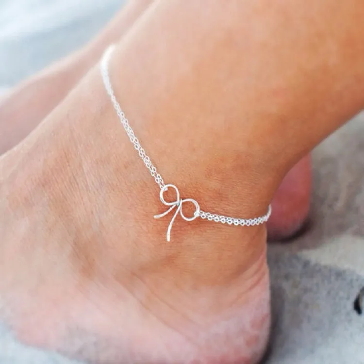 Bowknot Simple Anklet Femininity Girlfriends Personalized Design Station Clothing Accessories