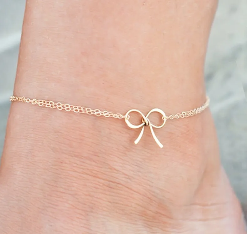 Bowknot Simple Anklet Femininity Girlfriends Personalized Design Station Clothing Accessories