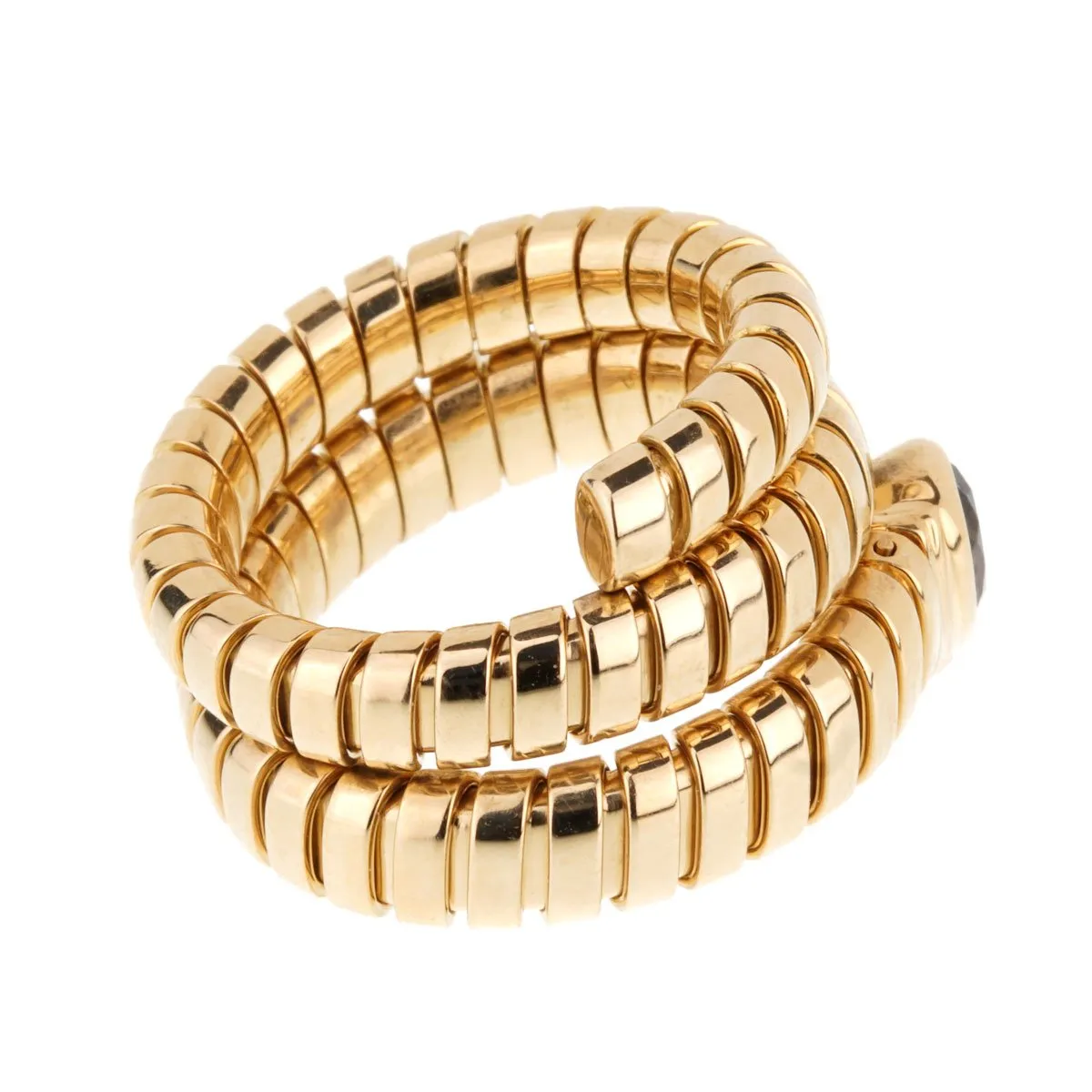 Bulgari Tubogas Gold Iolite Ring