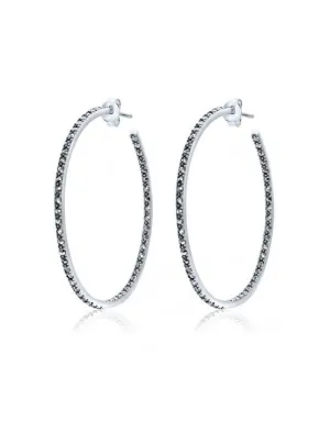 Classic Marcasite Hoop Earrings