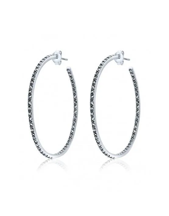 Classic Marcasite Hoop Earrings