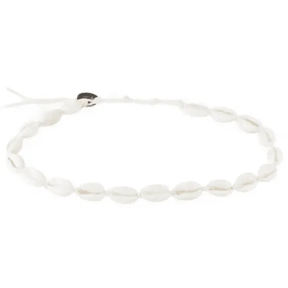 Cowry White Puka Shell Choker