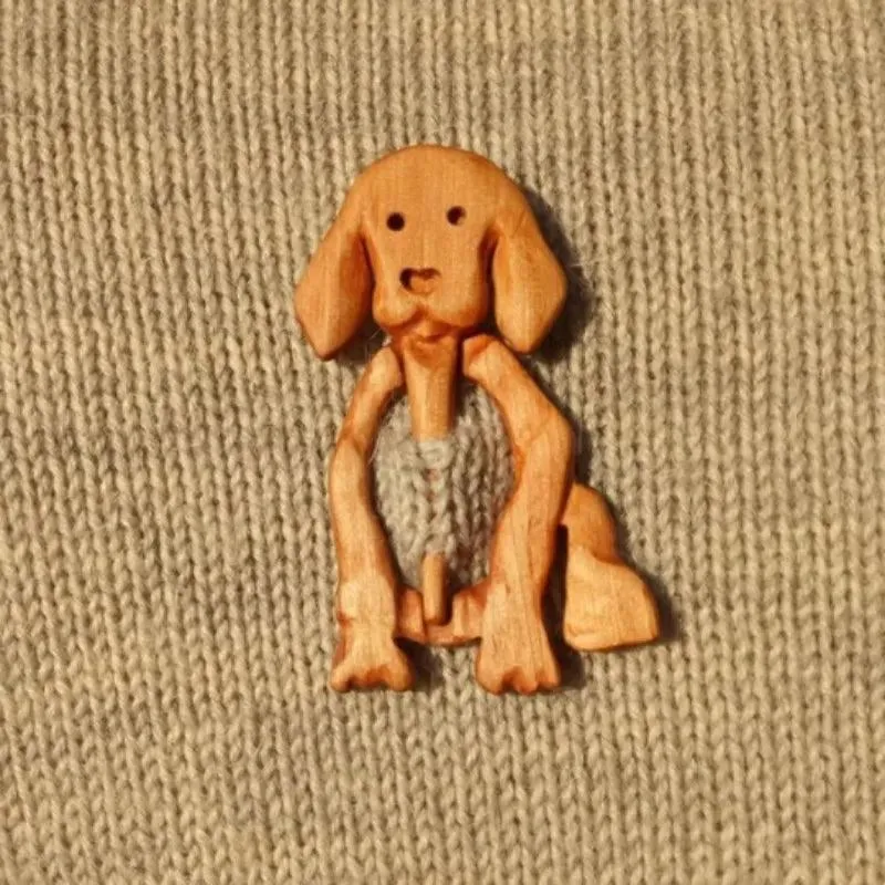 Critter Friends Wooden Brooch