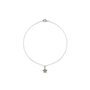 Diamond Star & Silver Anklet