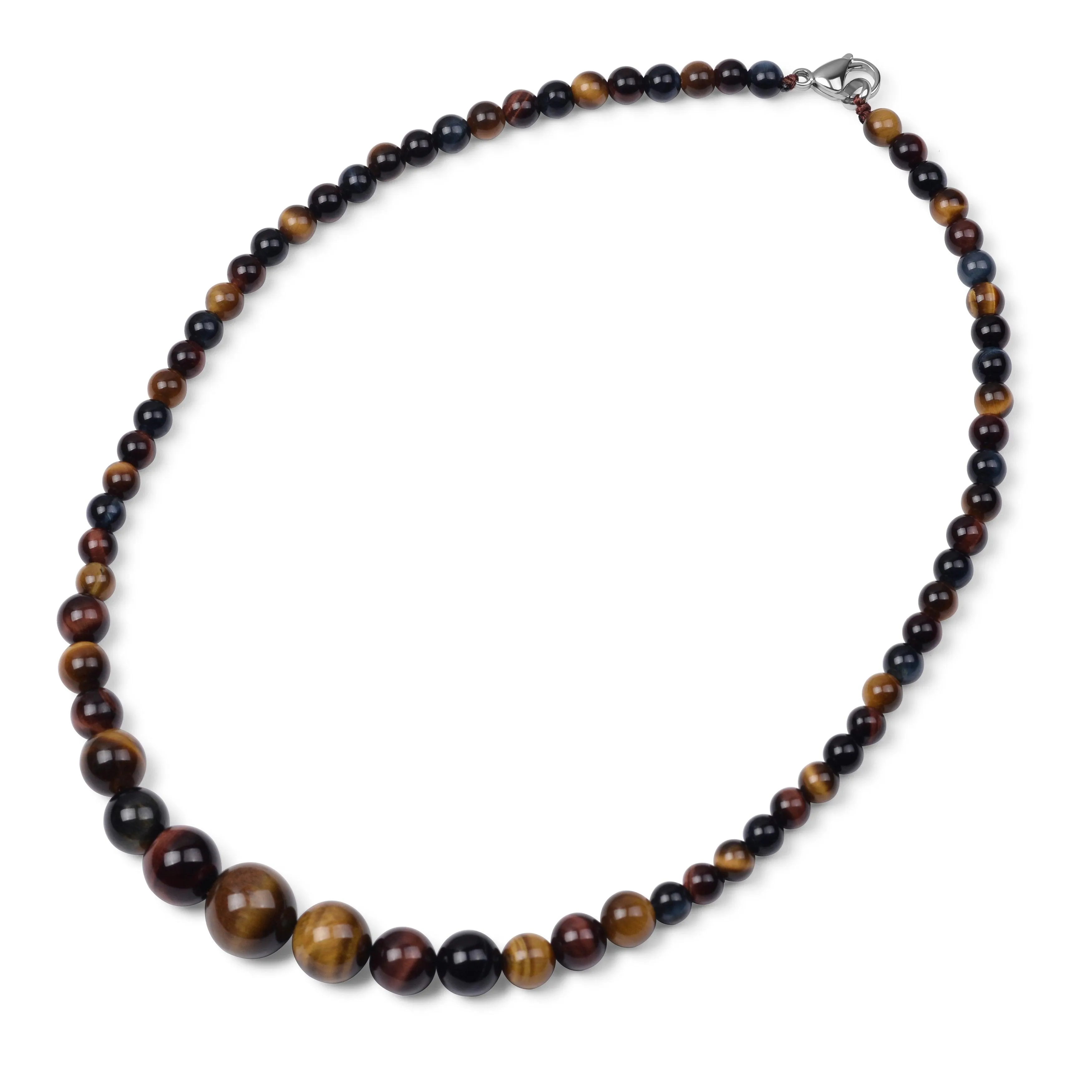 Elegant Graduated Semi-Precious Gemstone Bead Strand Necklace 16-18 Inch