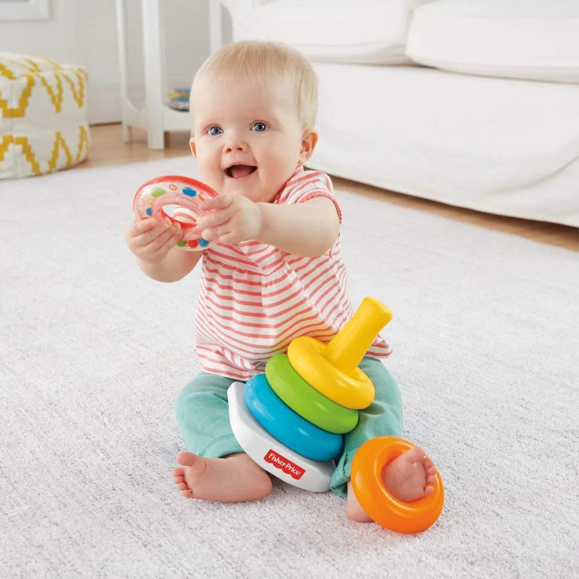 Fisher-Price Rock-a-Stack Classic with 5 Colorful Rings