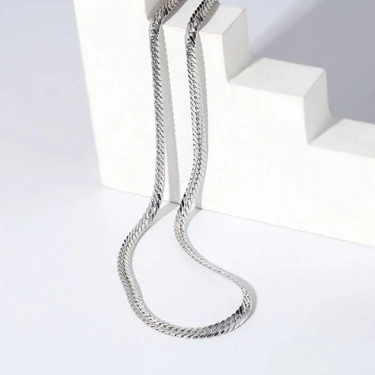 Flat Snake Chain Bracelet Necklace (Purchase Individually)