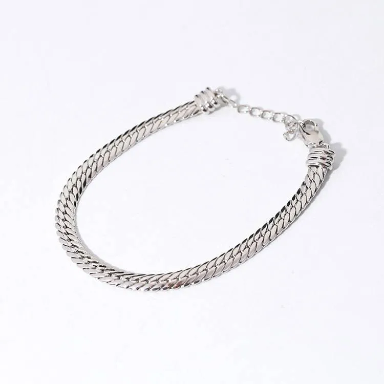 Flat Snake Chain Bracelet Necklace (Purchase Individually)