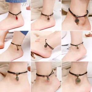 Forest Flower Iron Tower Rudder Anklet Jewelry