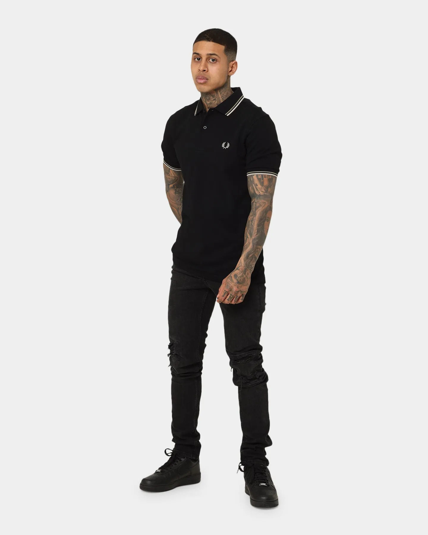 Fred Perry Twin Tipped Fred Perry Polo Shirt Black