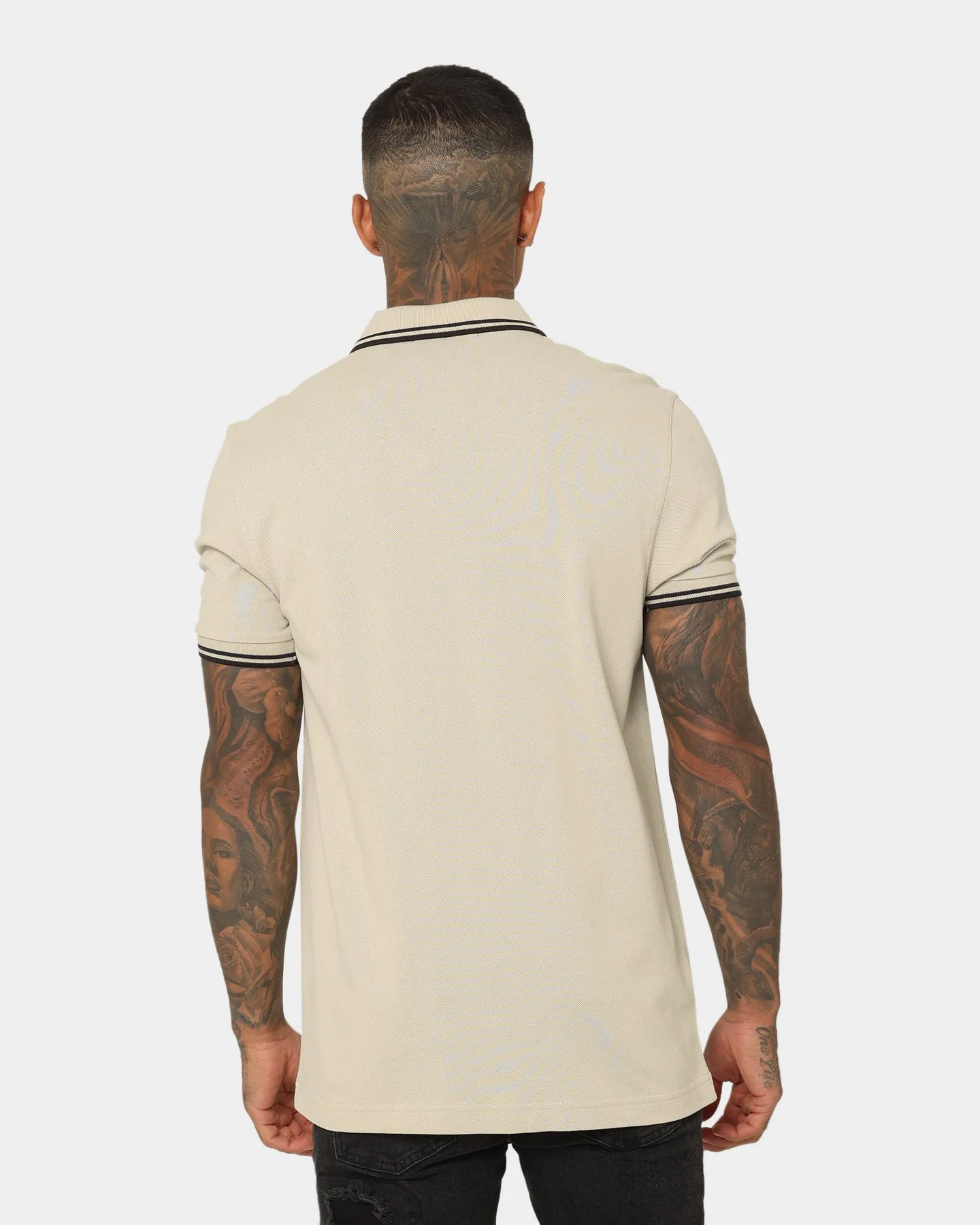 Fred Perry Twin Tipped Fred Perry Polo Shirt Light Oyster