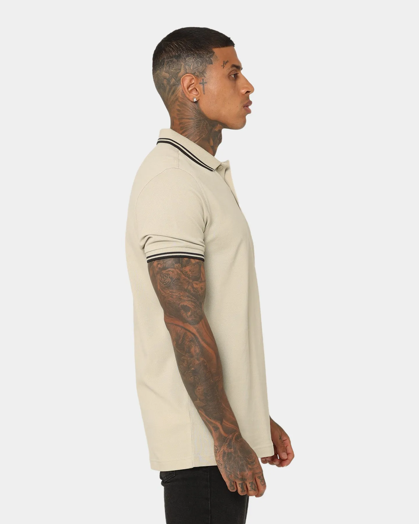 Fred Perry Twin Tipped Fred Perry Polo Shirt Light Oyster