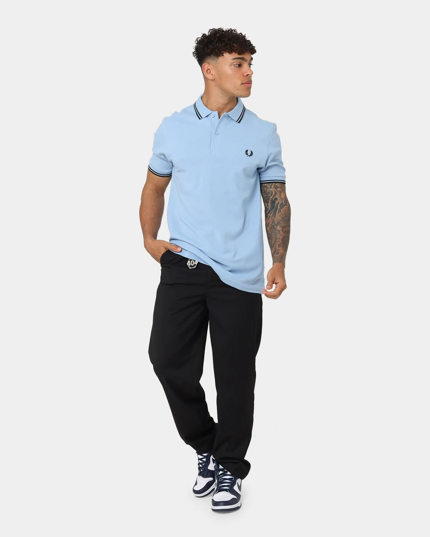 Fred Perry Twin Tipped Fred Perry Polo Shirt Sky/Black/Black