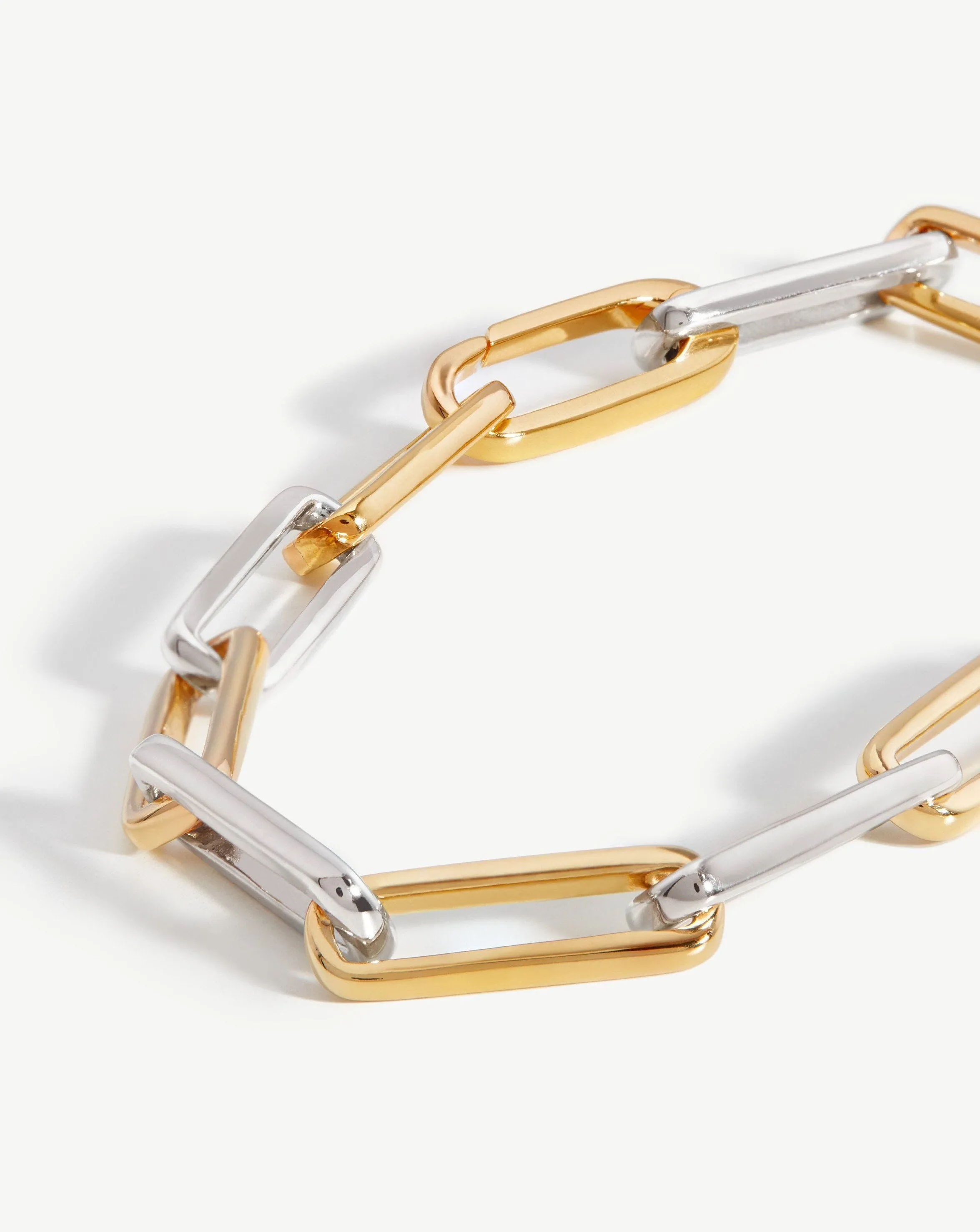 Fused Two Tone Chain Bracelet | 18k Gold Vermeil/Sterling Silver