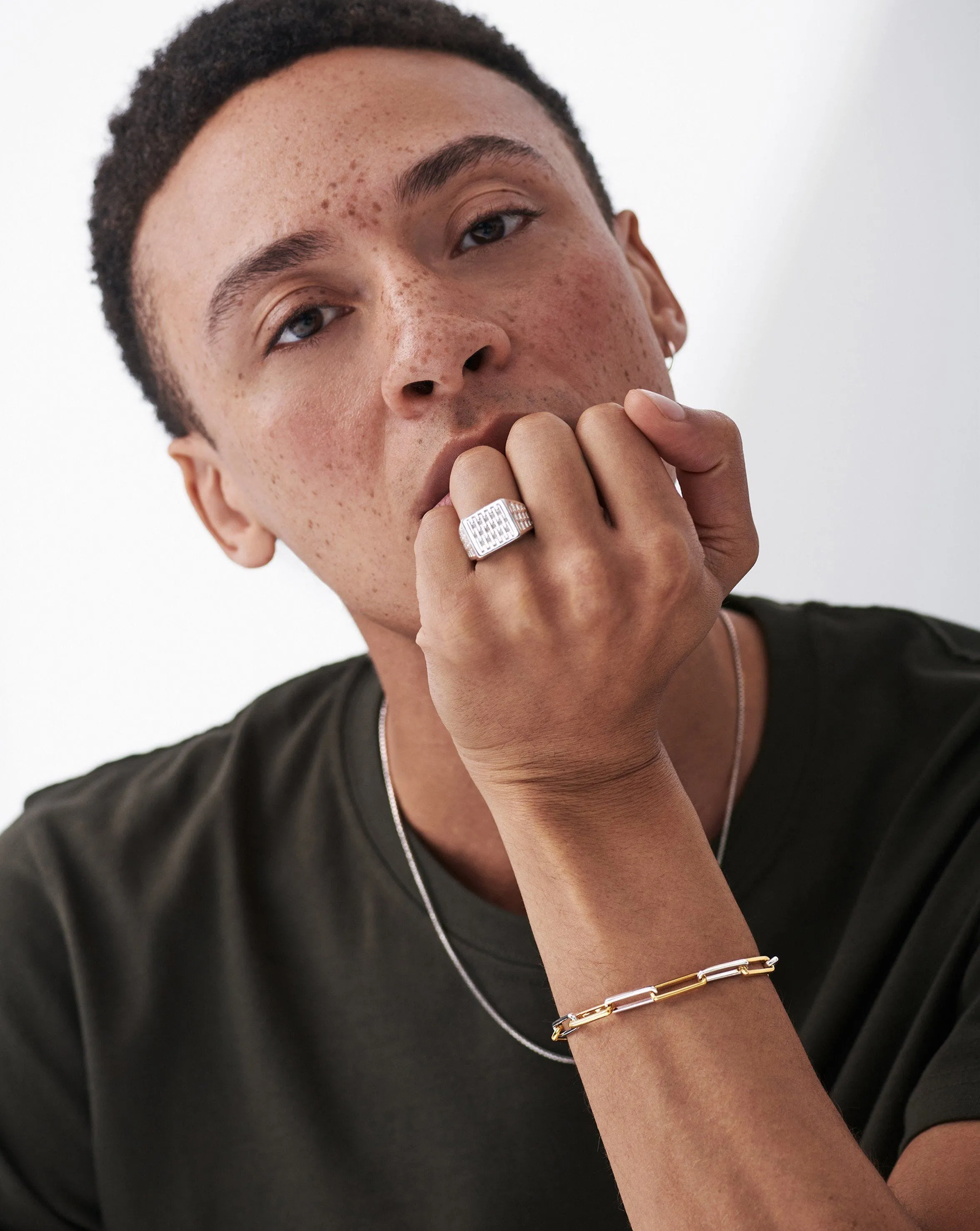 Fused Two Tone Chain Bracelet | 18k Gold Vermeil/Sterling Silver