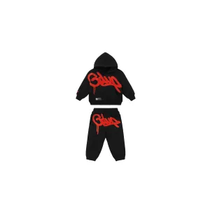 Geedup Handstyle Kids Tracksuit 'Black Burnt Orange' (2023)