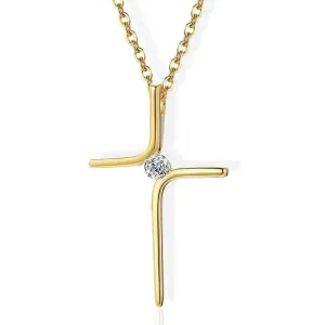 Gold Plated Women's Christian Necklace <br> Elegance