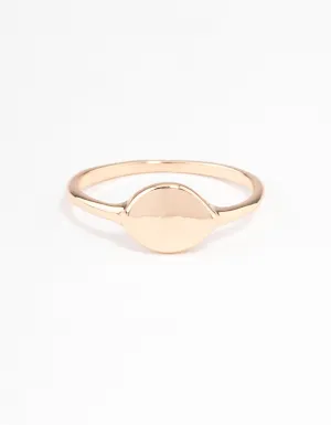 Gold Rounded Metal Ring