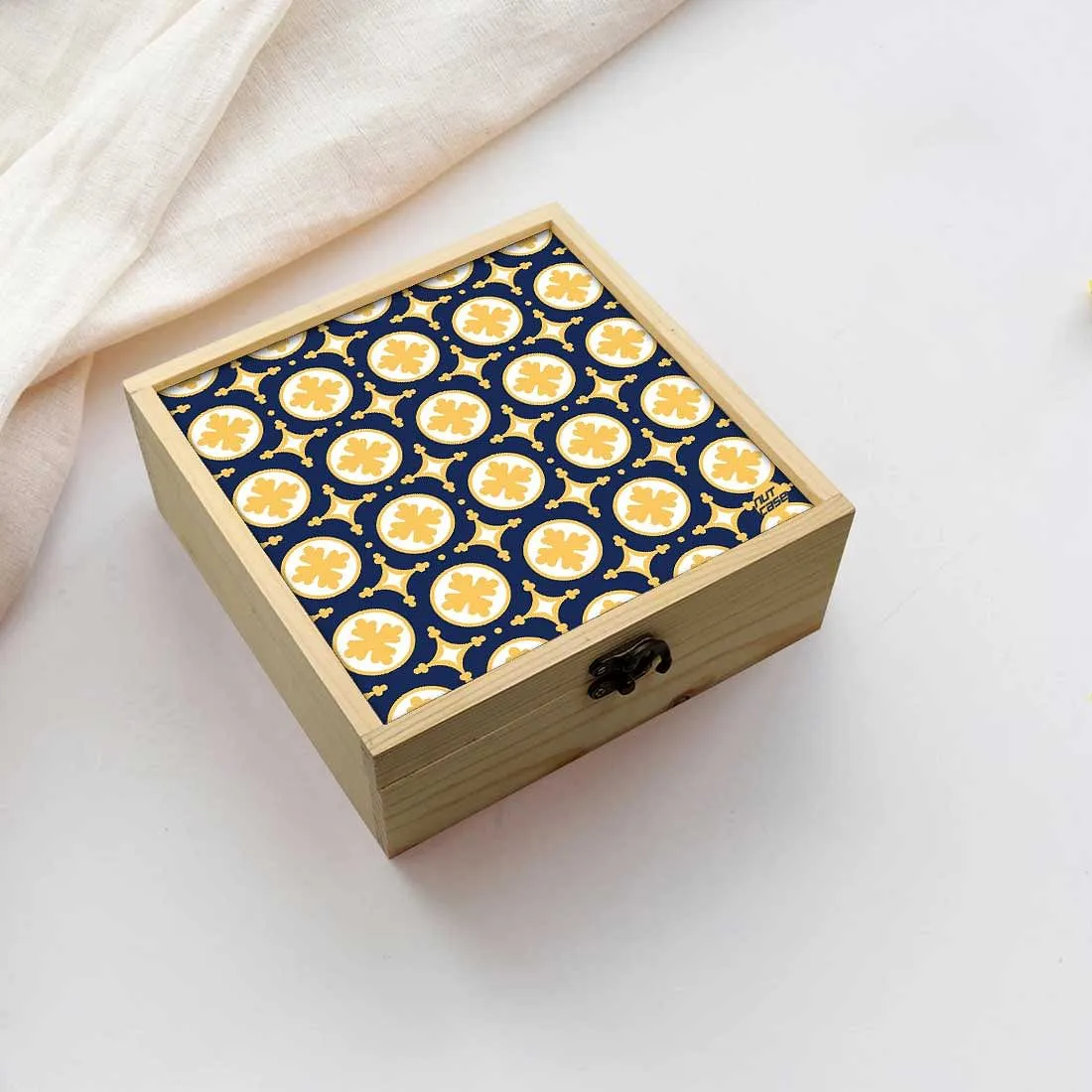 Jewellery Box Makepup Organizer -  Yellow Circle