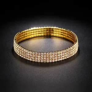 Korean Single Row Flash Diamond Elastic Diamond Anklet