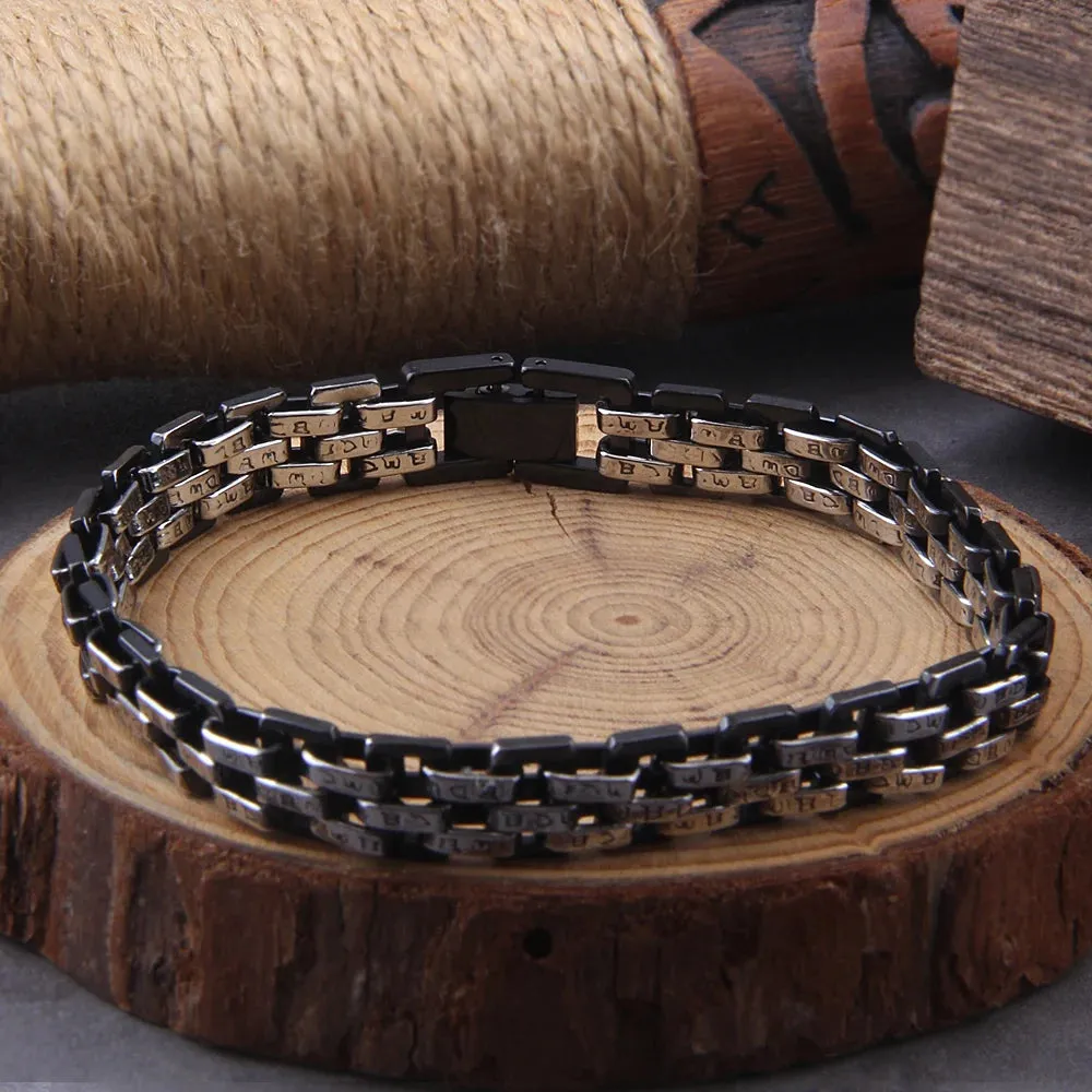 Luxury Stainless Steel Watch Chain Viking Bracelet