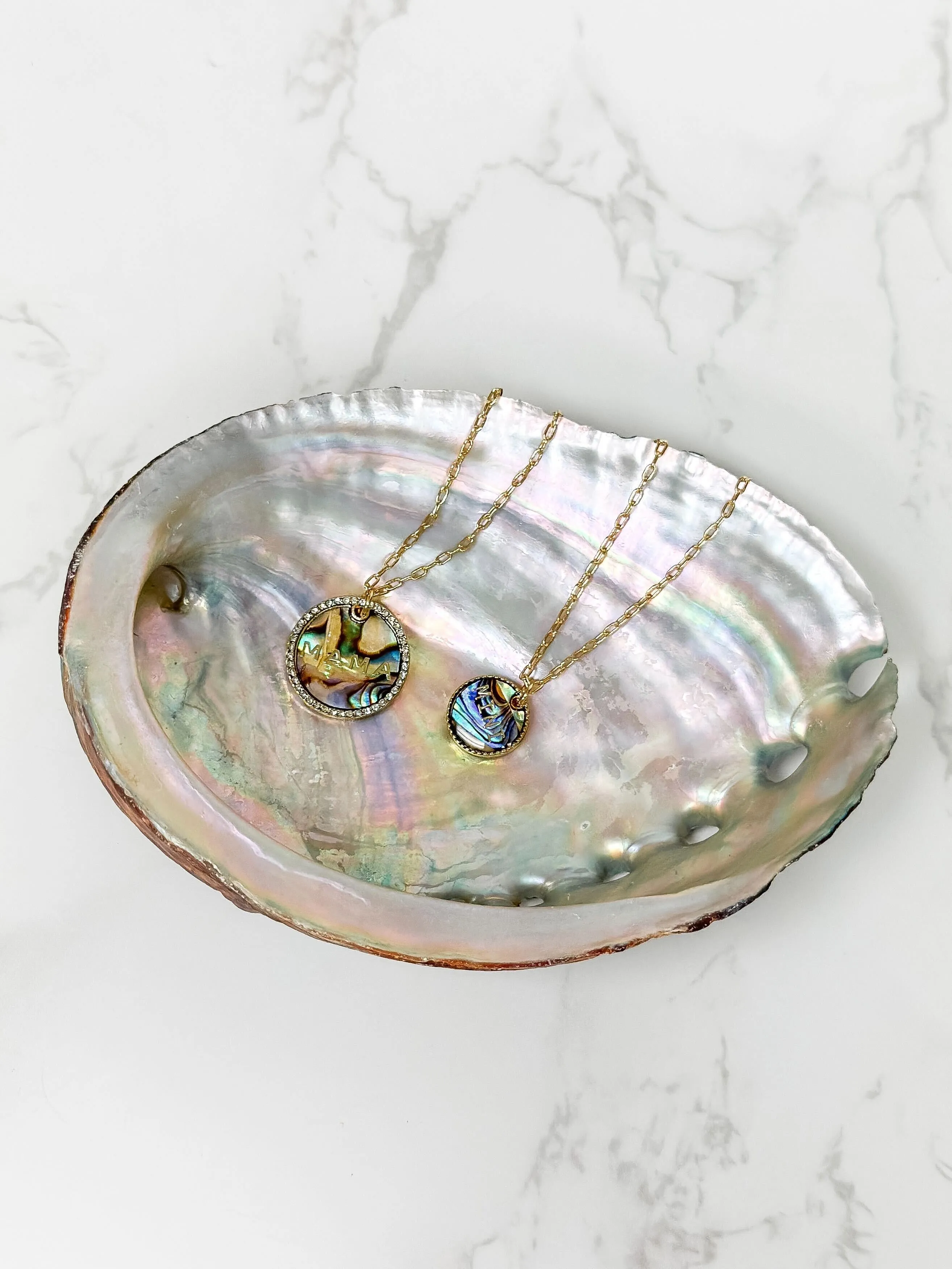 Mama & Mini Abalone Necklace Set