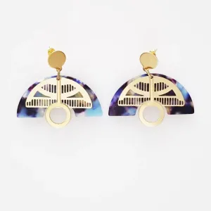 Middle Child: Gatekeeper Earrings Indigo