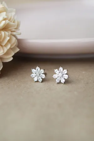 Miracle Flower Sterling Silver Stud Earrings