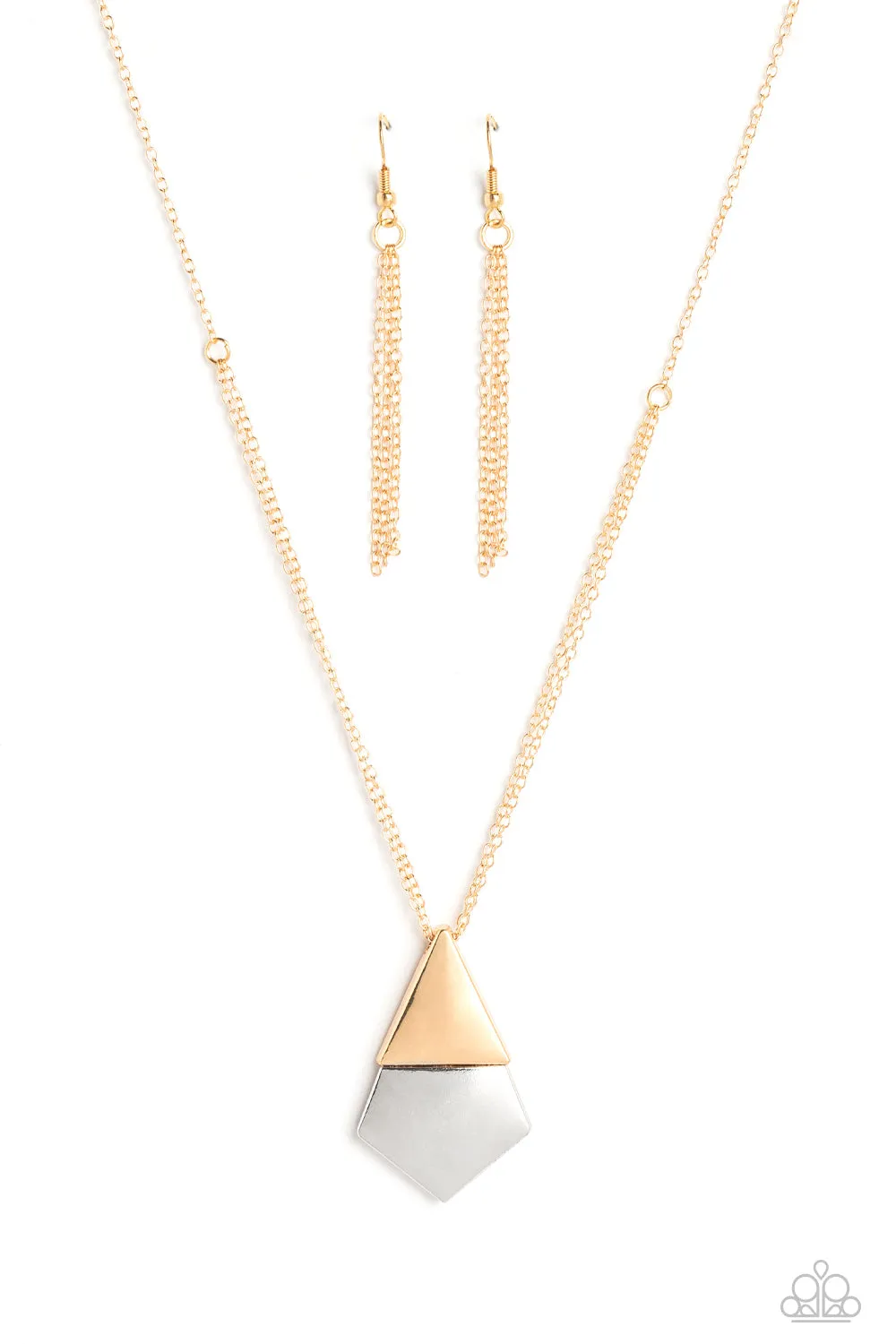 Necklaces Posh Pyramid - Gold