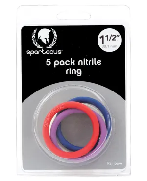 Nitrile Cock  Ring Set 1.5" - Asst Pack of 5