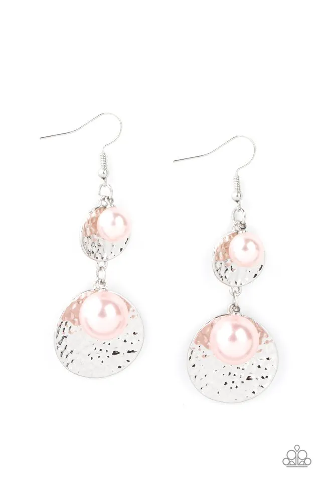 Paparazzi Earring ~ Pearl Dive - Pink