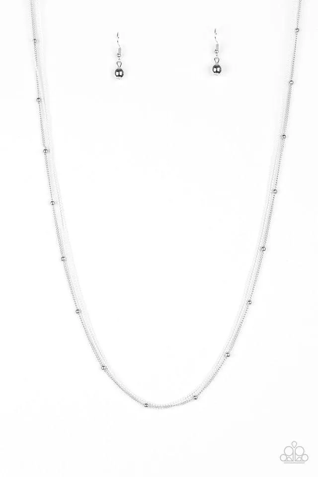 Paparazzi Necklace ~ Colorfully Chic - White