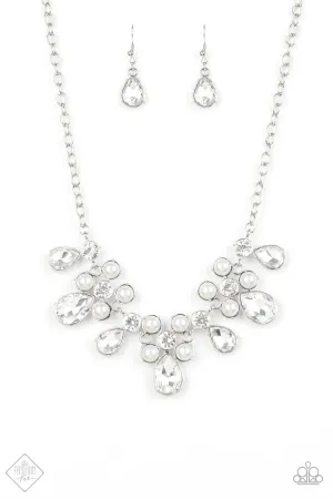 Paparazzi Necklace ~ Demurely Debutante  - White