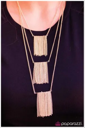 Paparazzi Necklace ~ Golden Infringement - Gold