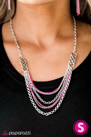 Paparazzi Necklace ~ Infinite Color - Pink