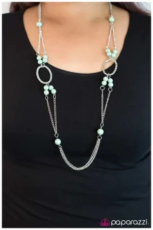 Paparazzi Necklace ~ One Step At A Time - Green