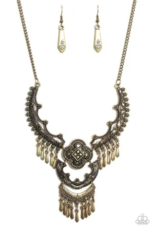 Paparazzi Necklace ~ Rogue Vogue - Brass