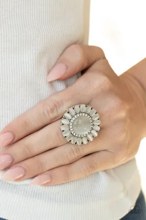 Paparazzi Ring ~ Elegantly Eden - White