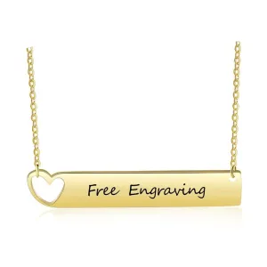 Personalized Golden Name Bar Necklace