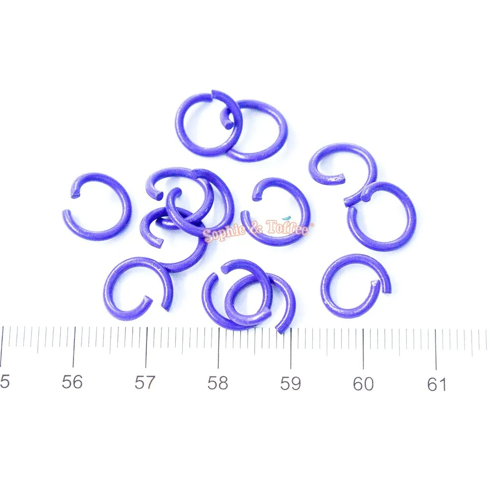 Purple Colored Jump Rings (70 pieces)