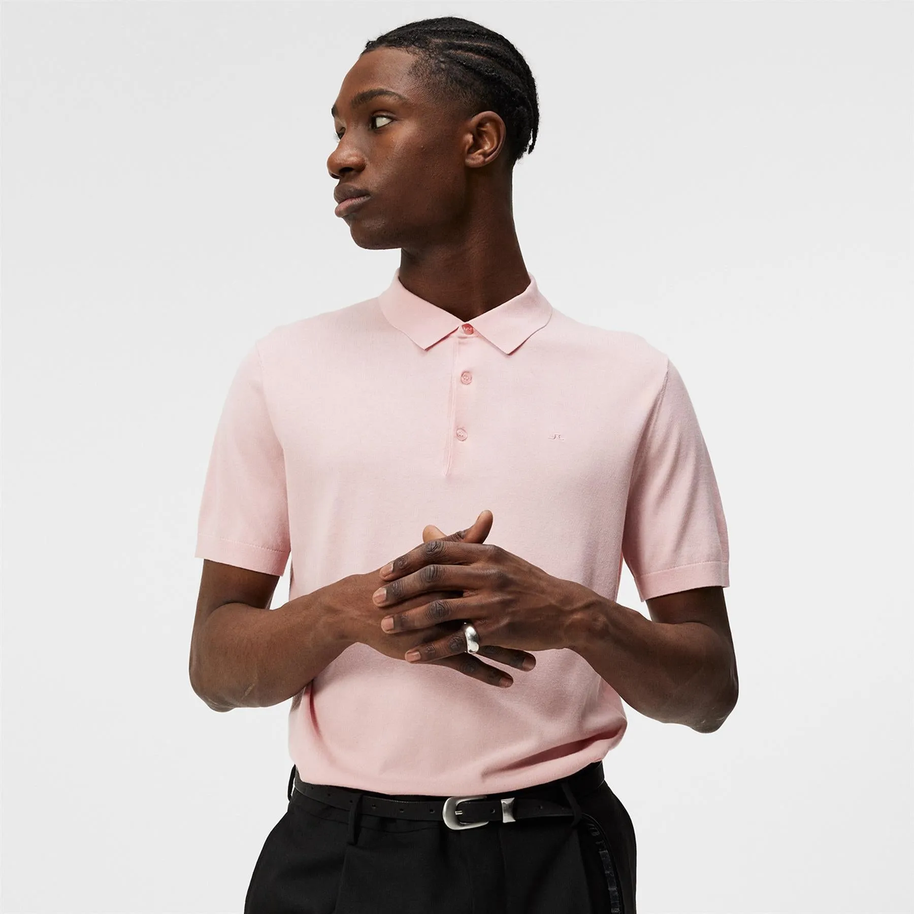 Ridge Rayon Silk Slim Fit Polo Powder Pink - SS24